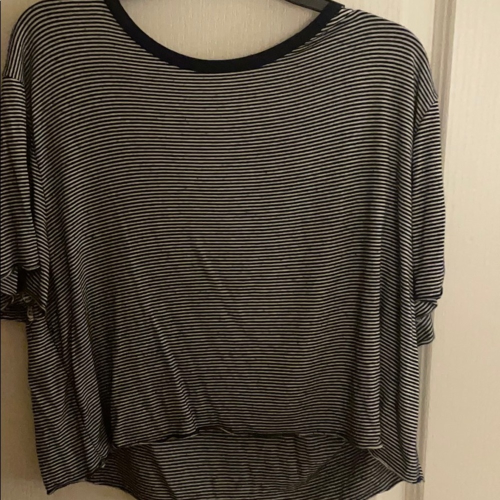 Blue and White Striped Shirt